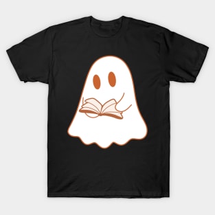 A cute, reading ghost with a book T-Shirt